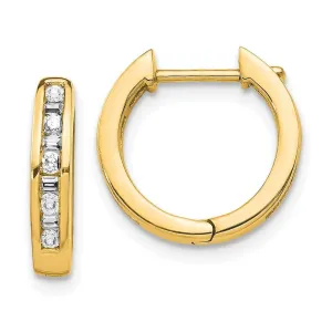 14k Diamond Hoop Earrings