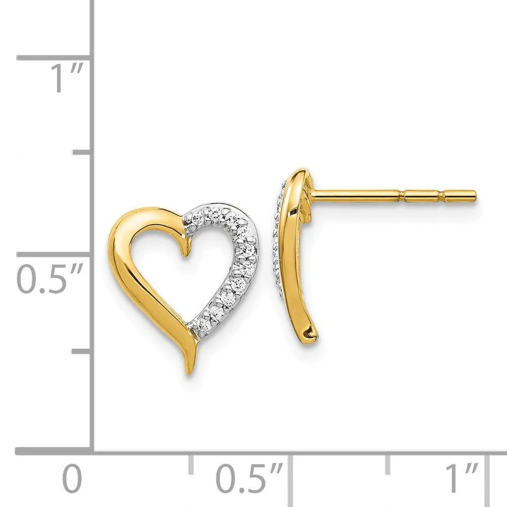 14k Gold Diamond Post Earrings