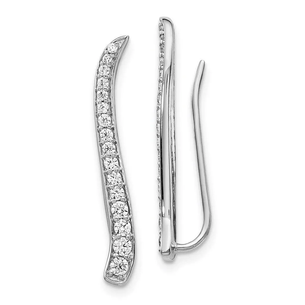 14k White Gold Diamond Earrings