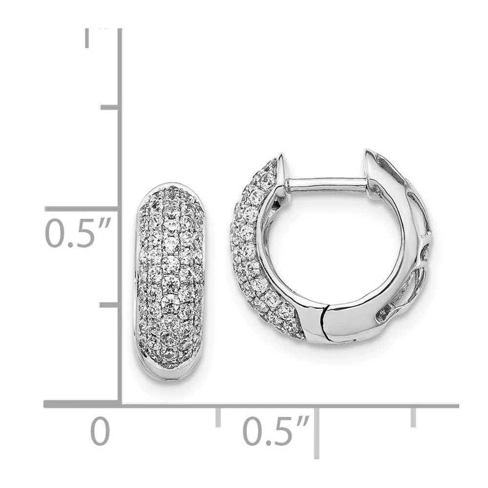14k White Gold Diamond Earrings