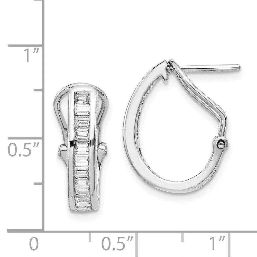 14k White Gold Diamond Earrings