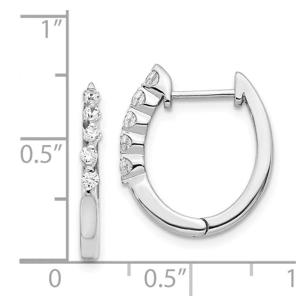 14k White Gold Diamond Earrings