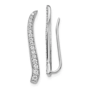 14k White Gold Diamond Earrings