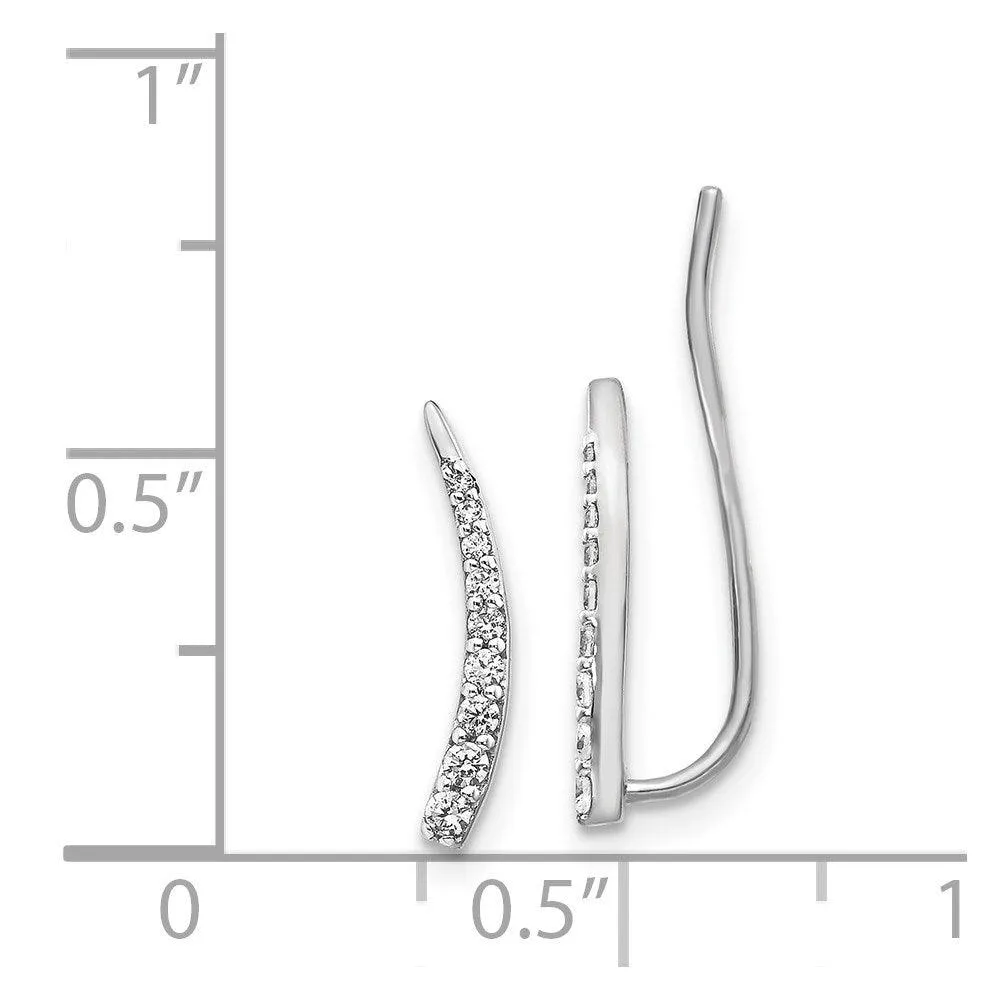 14k White Gold Diamond Earrings