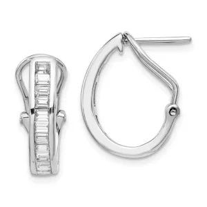 14k White Gold Diamond Earrings