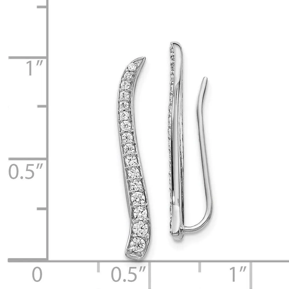 14k White Gold Diamond Earrings
