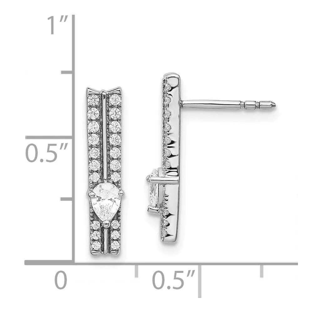 14k White Gold Diamond Fancy Earrings