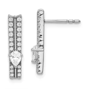 14k White Gold Diamond Fancy Earrings