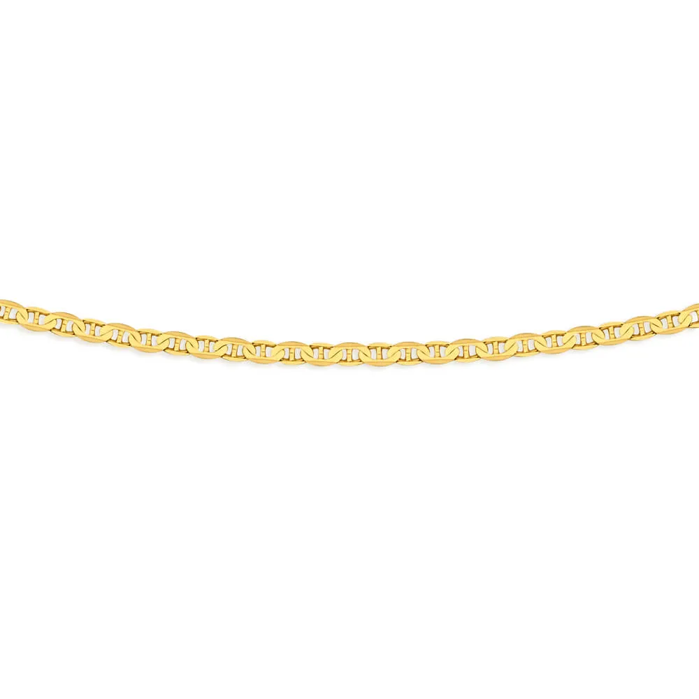 9ct Charming Yellow Solid Gold Anchor 50cm Chain