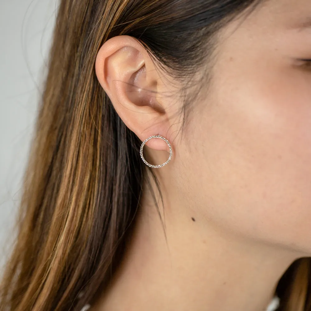 9ct Silver Filled Cubic Zirconia Hoop Earrings