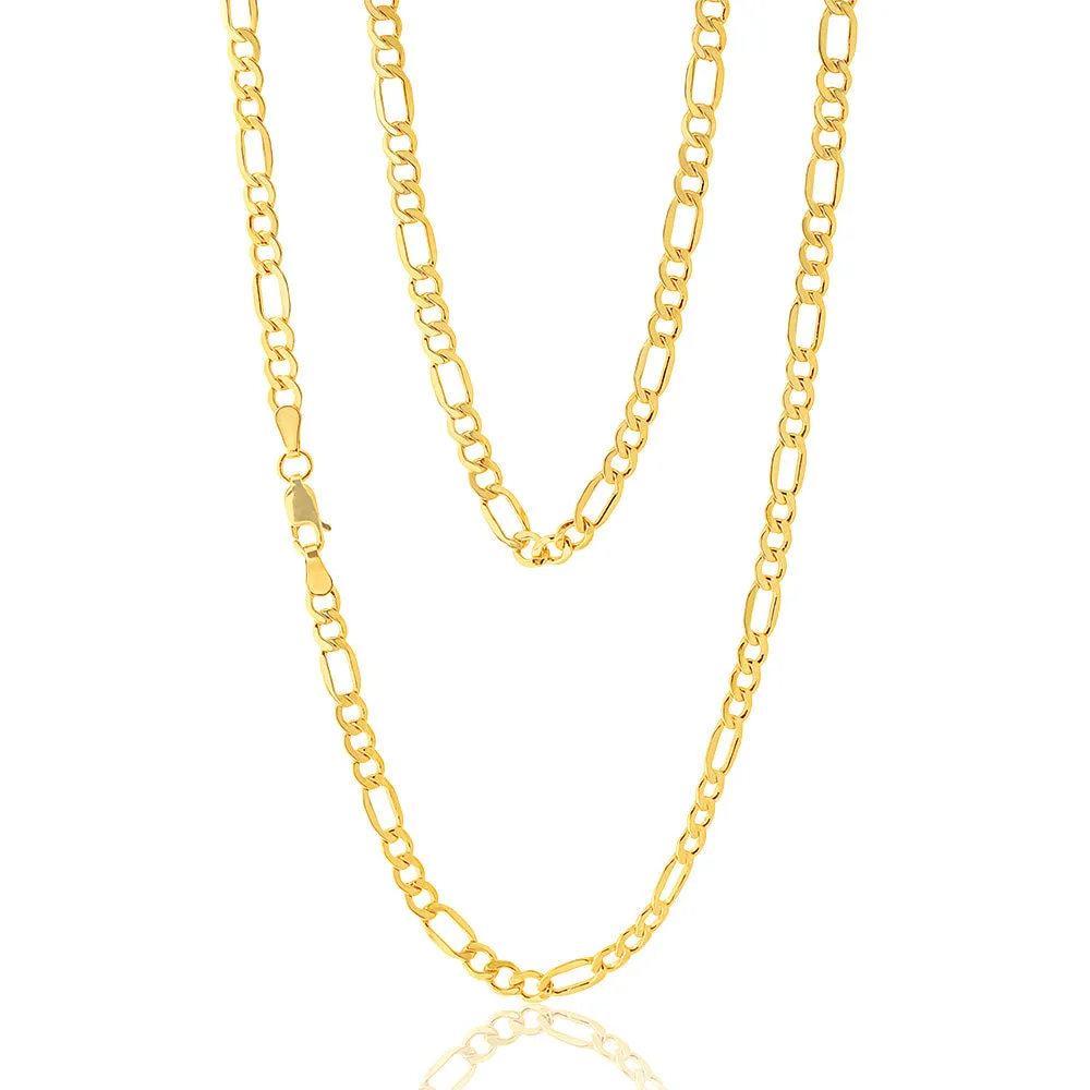 9ct Silverfilled Figaro 100gauge 55cm Chain