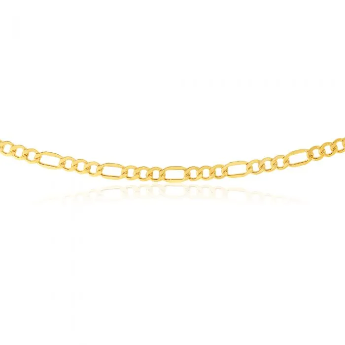 9ct Silverfilled Figaro 100gauge 55cm Chain