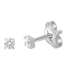 9ct White Gold 0.10 Carat Diamond Stud Earrings