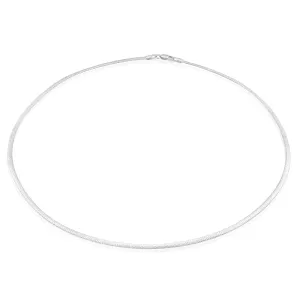 9ct Yellow Gold & White Gold Silver Filled Omega Reversible Chain
