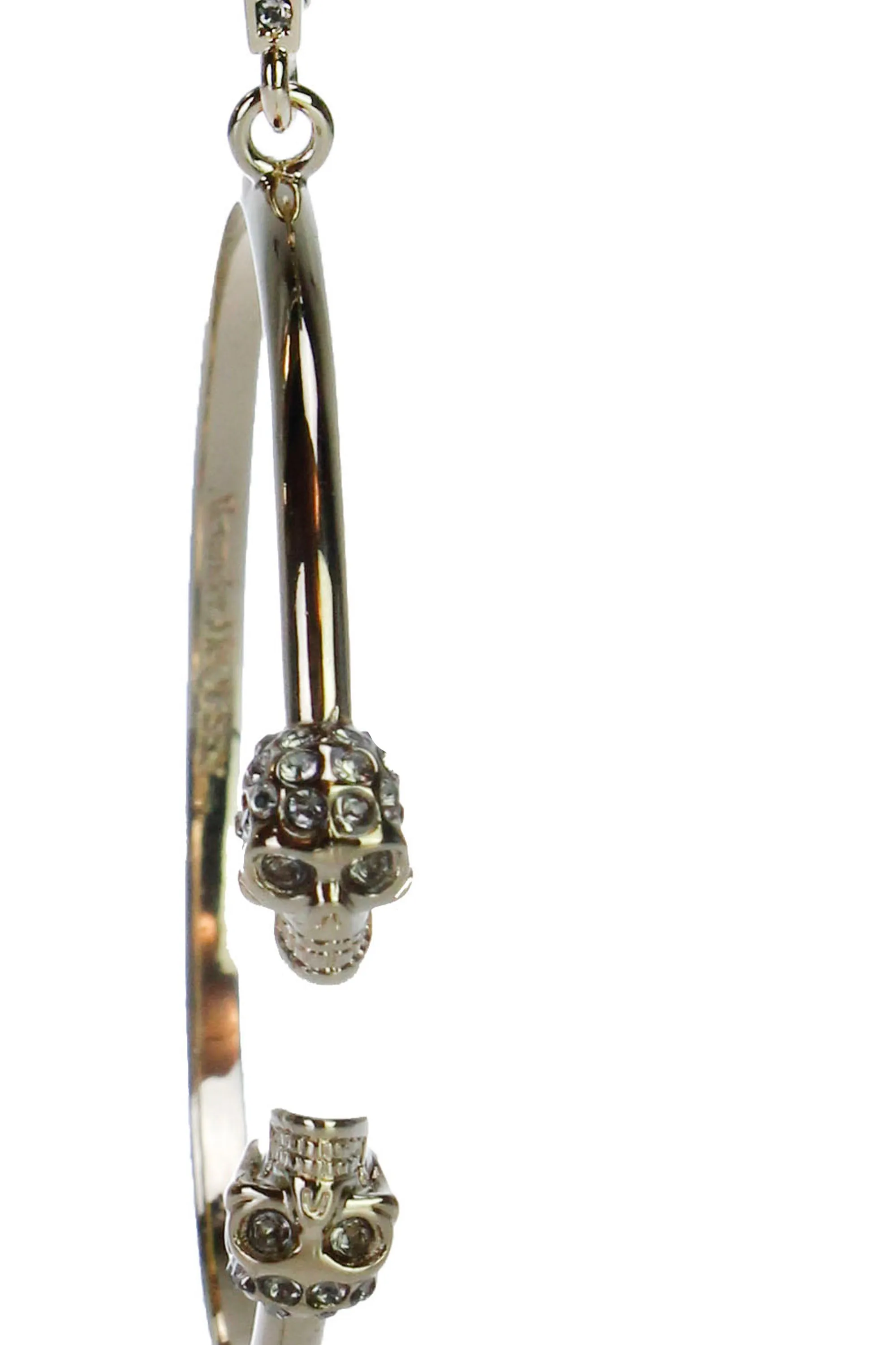 Alexander McQueen Twin Skull Hoop Earrings