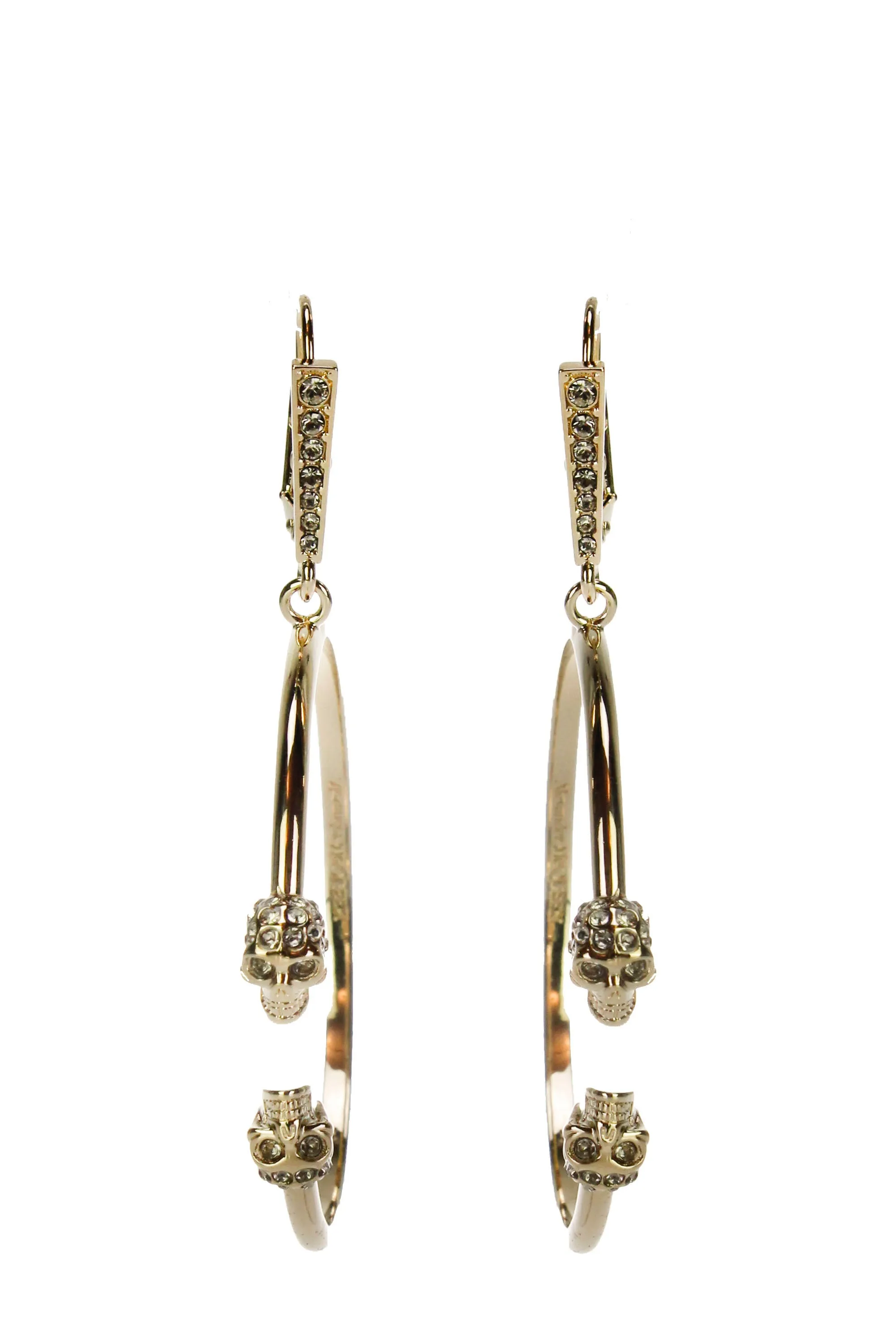 Alexander McQueen Twin Skull Hoop Earrings