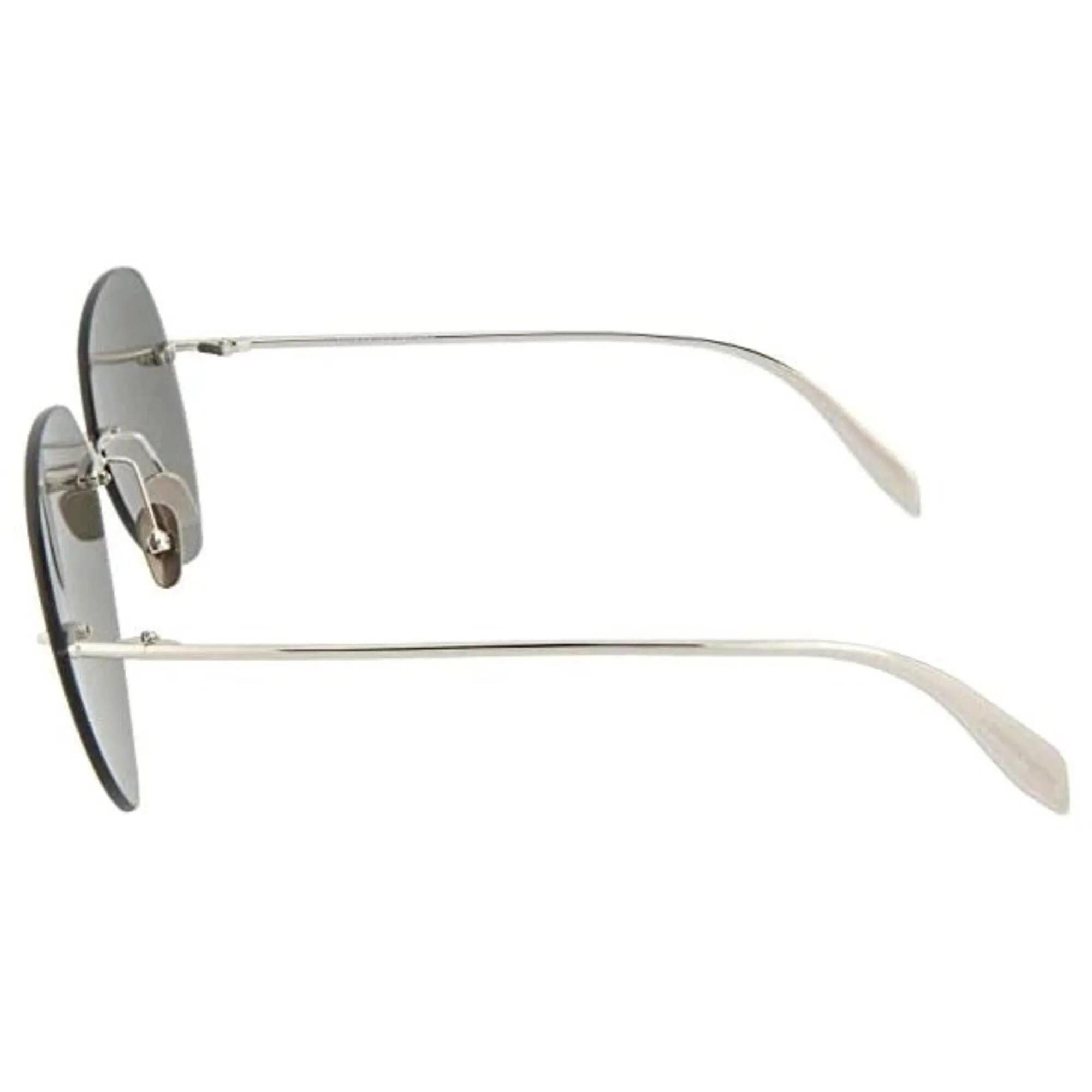 Alexander Mcqueen Unisex Sunglasses - Shiny Silver | ALEXANDER MCQUEEN AM0120SA 002