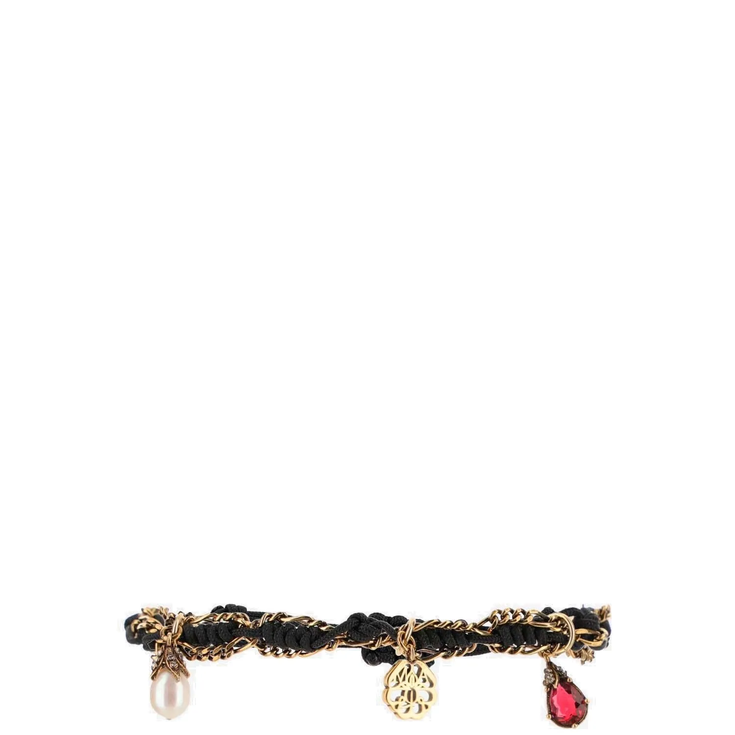 Alexander McQueen Woven Charm Bracelet