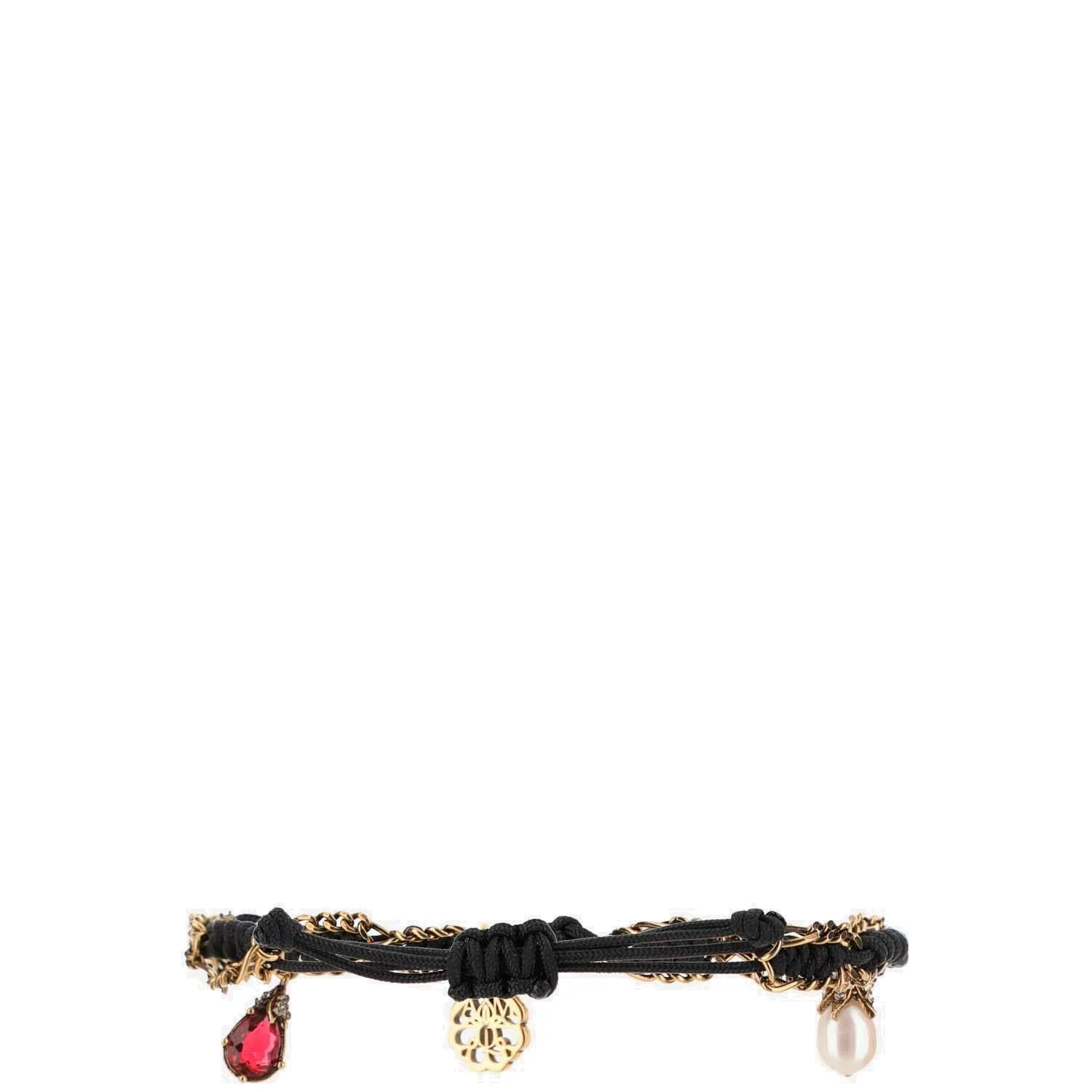 Alexander McQueen Woven Charm Bracelet