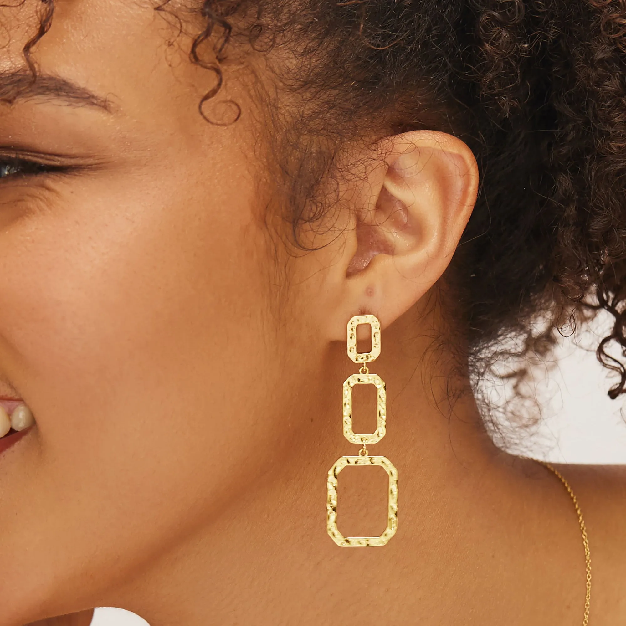 Allegra Drop Earrings Gold