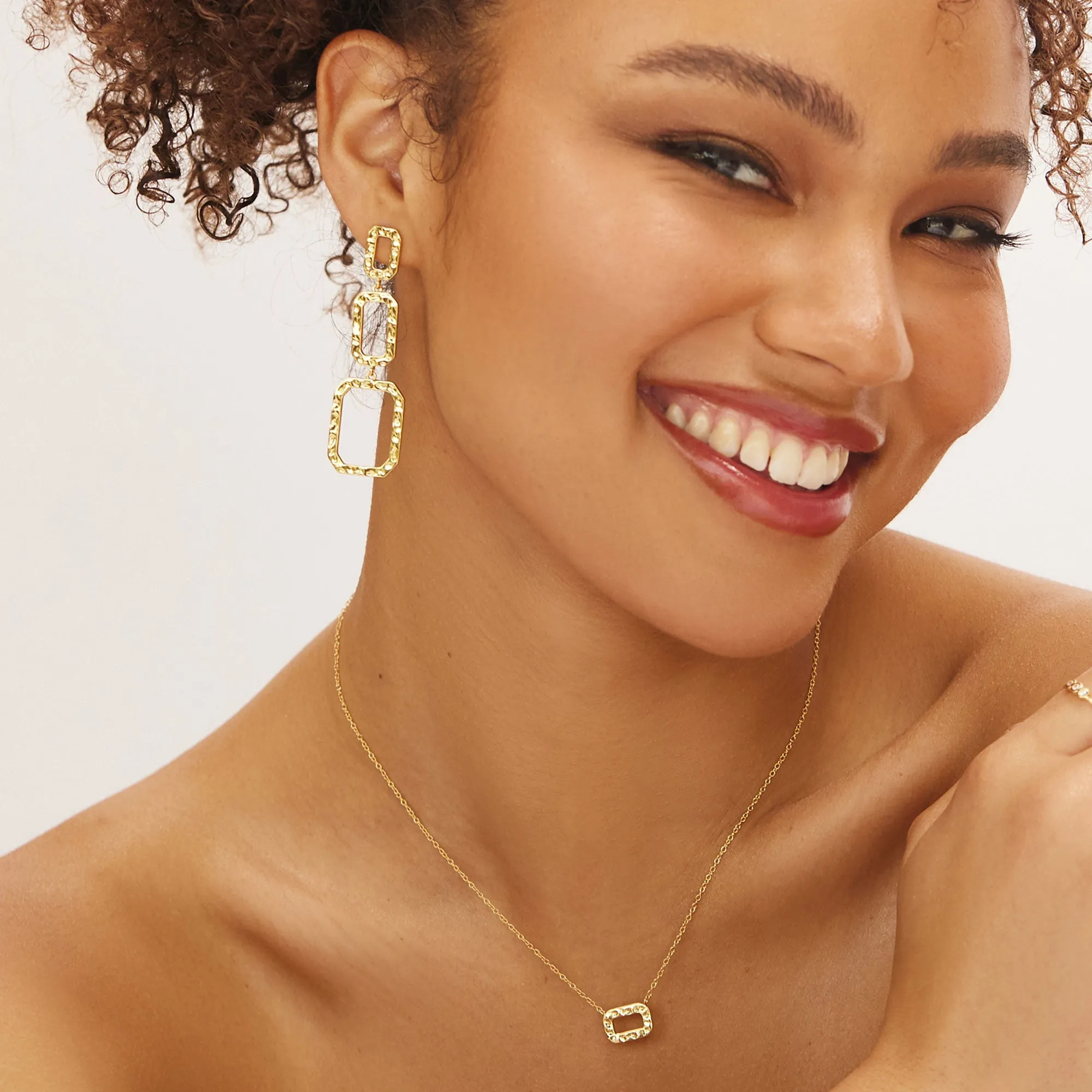 Allegra Drop Earrings Gold