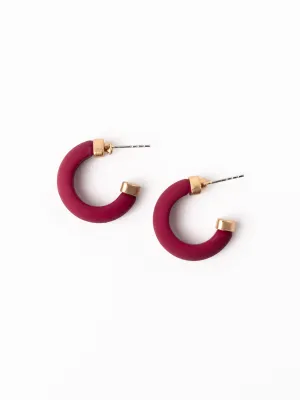 Amanda Earrings | Garnet   Black