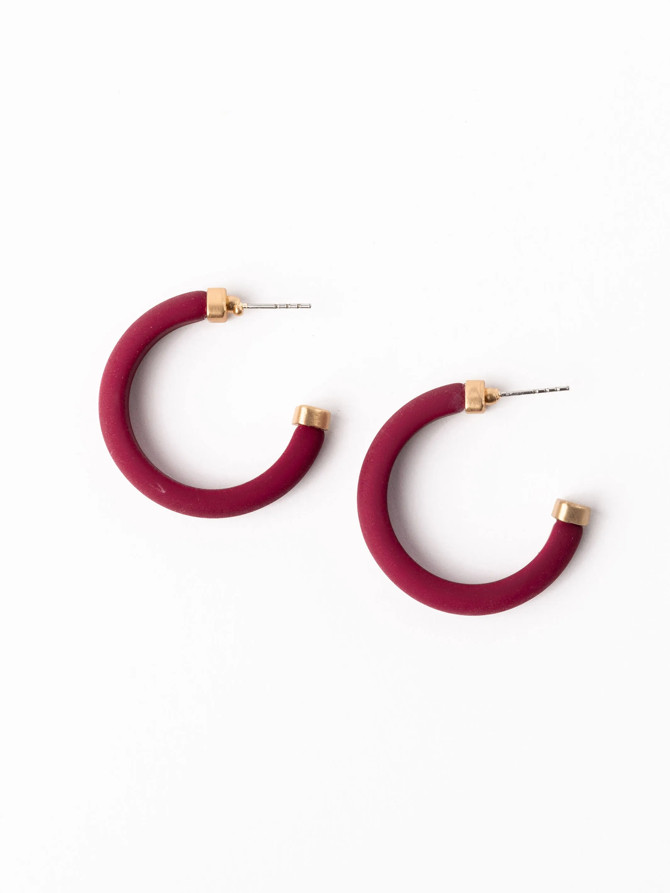 Amanda Earrings | Garnet   Black