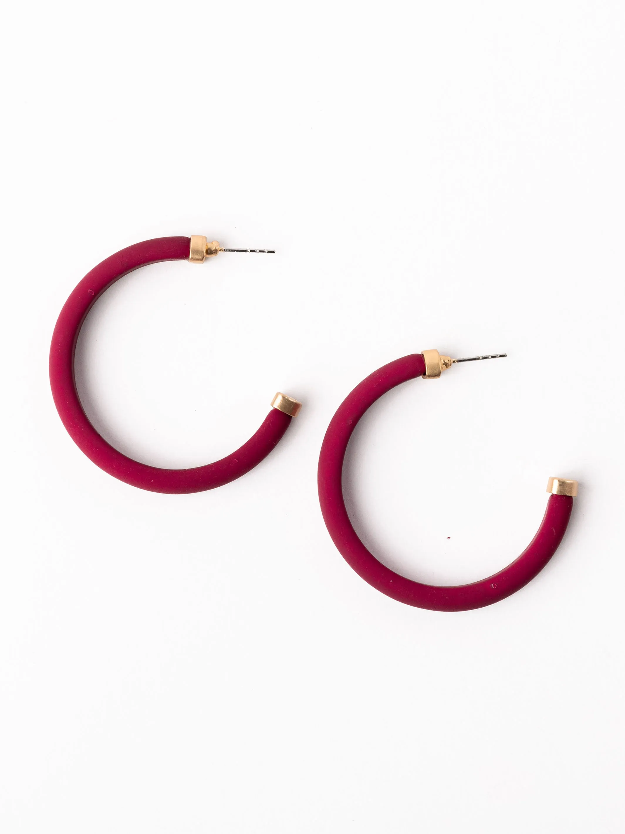 Amanda Earrings | Garnet   Black