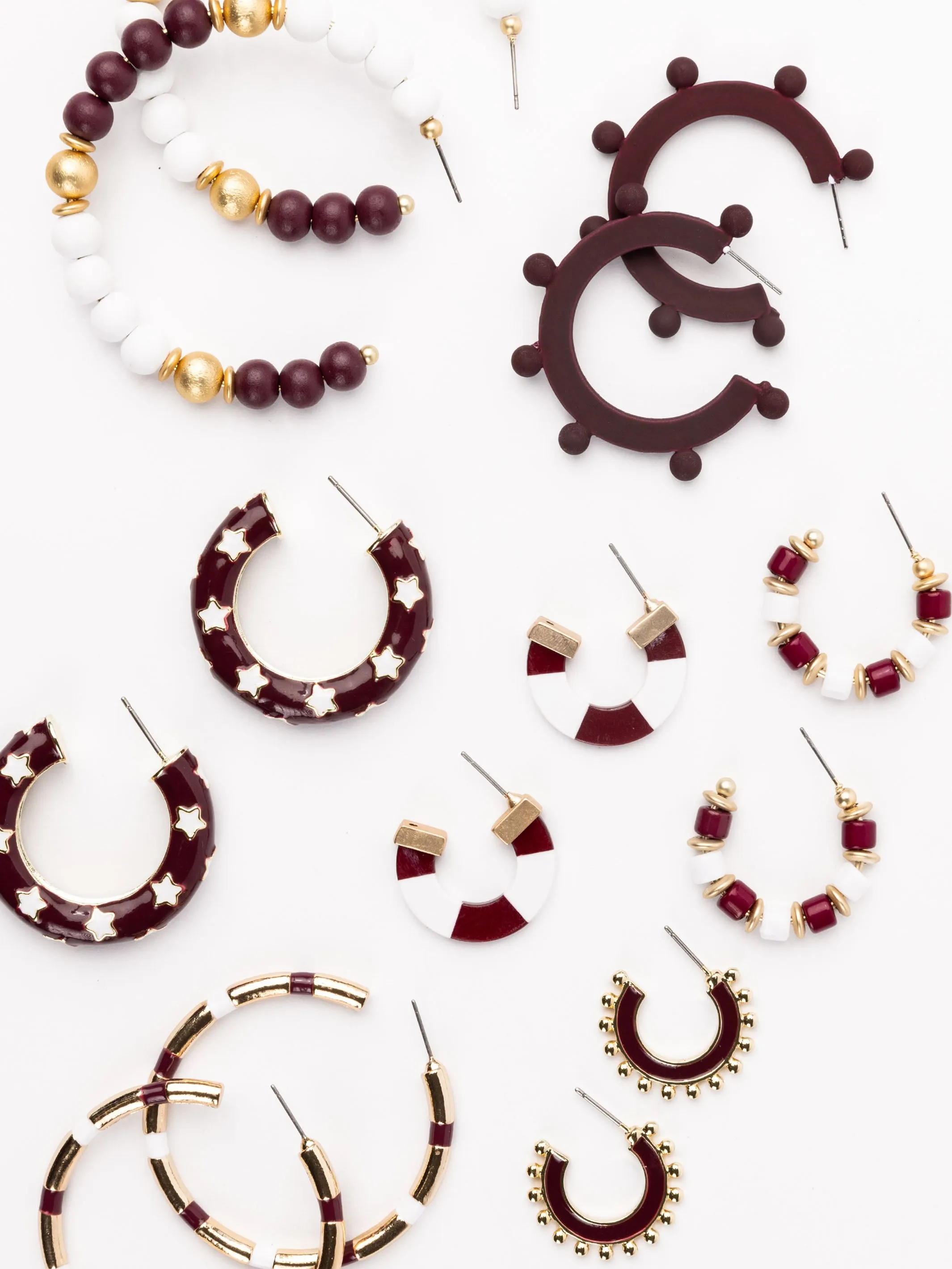 Amanda Earrings | Maroon