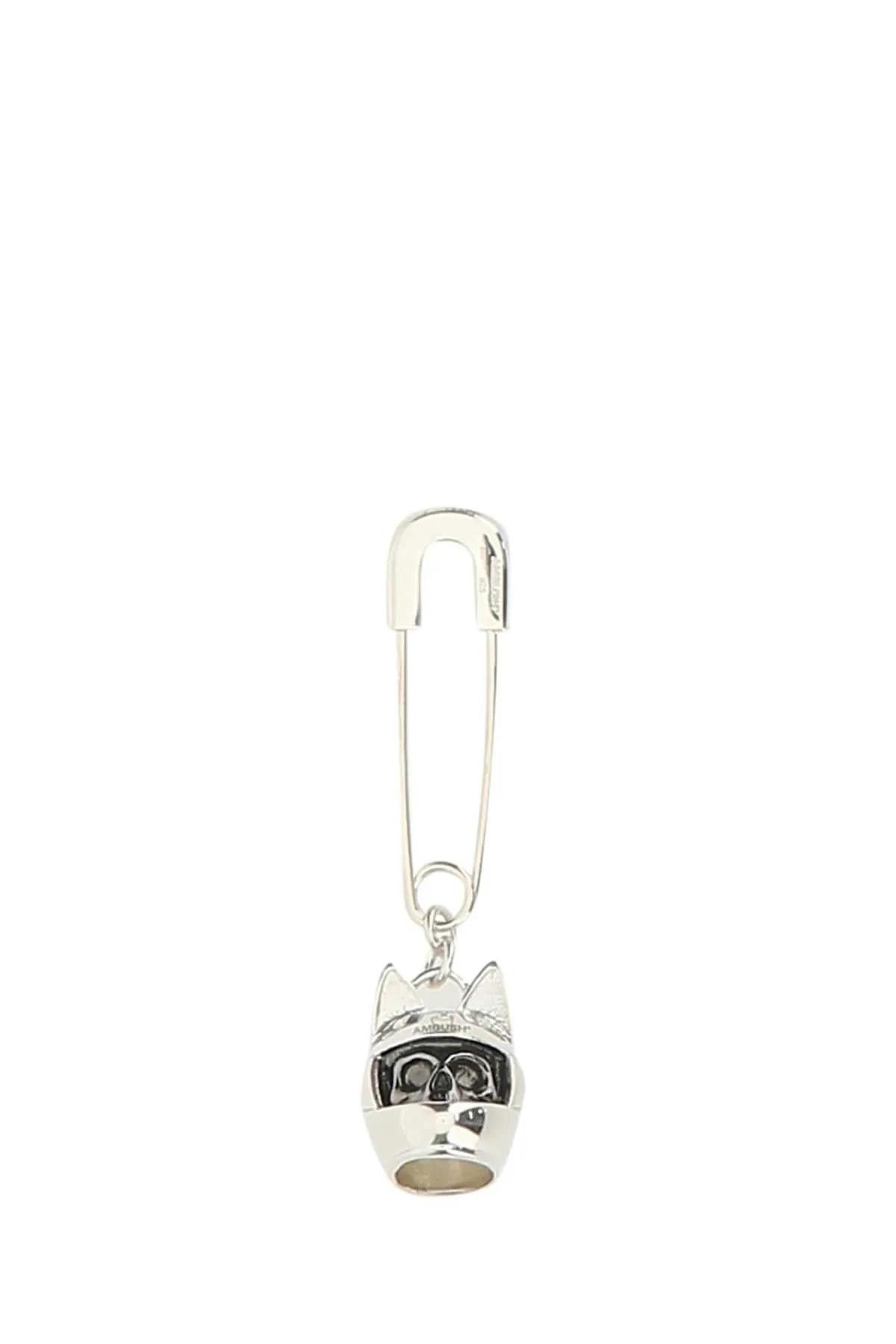 Ambush Cat-Helmet Charm Safety Pin Single Earring