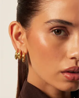 ANITA 3 PACK EARRINGS - GOLD PLATED 18K