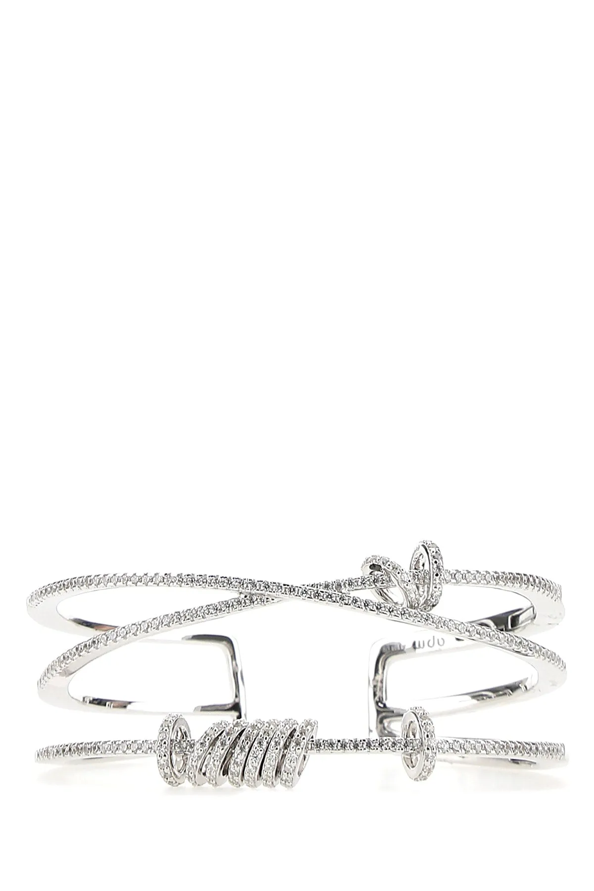 APM Monaco Sliding Rings Embellished Cuff