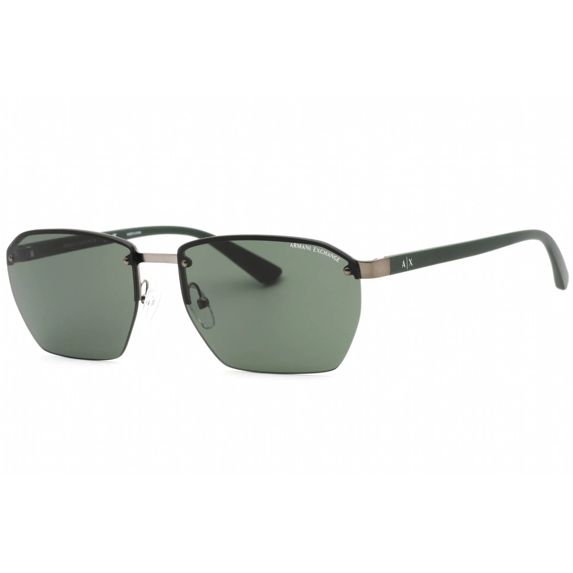 Armani Exchange Men's Sunglasses - Matte Gunmetal/Matte Green Frame | 0AX2048S 600371