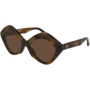 Balenciaga Women's Sunglasses - Havana Geometric Shape Frame | BALENCIAGA BB0125S 002