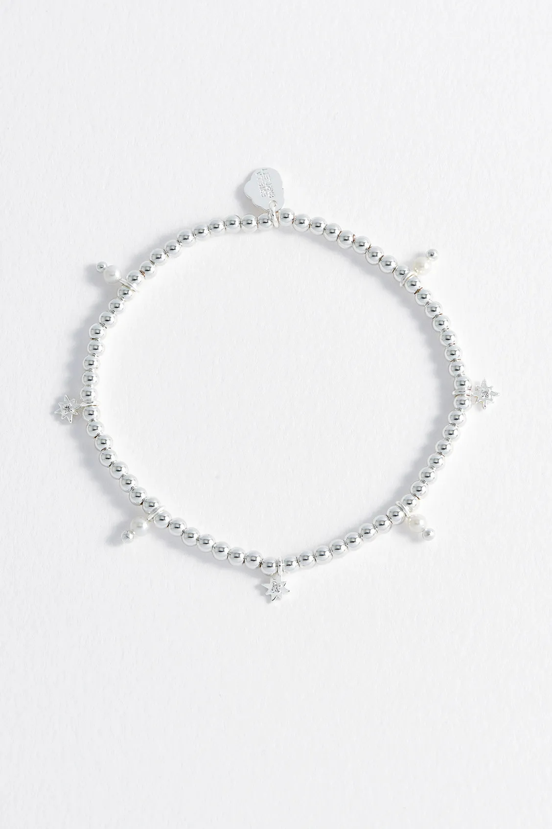 Beaded Star Pearl Charm Bracelet