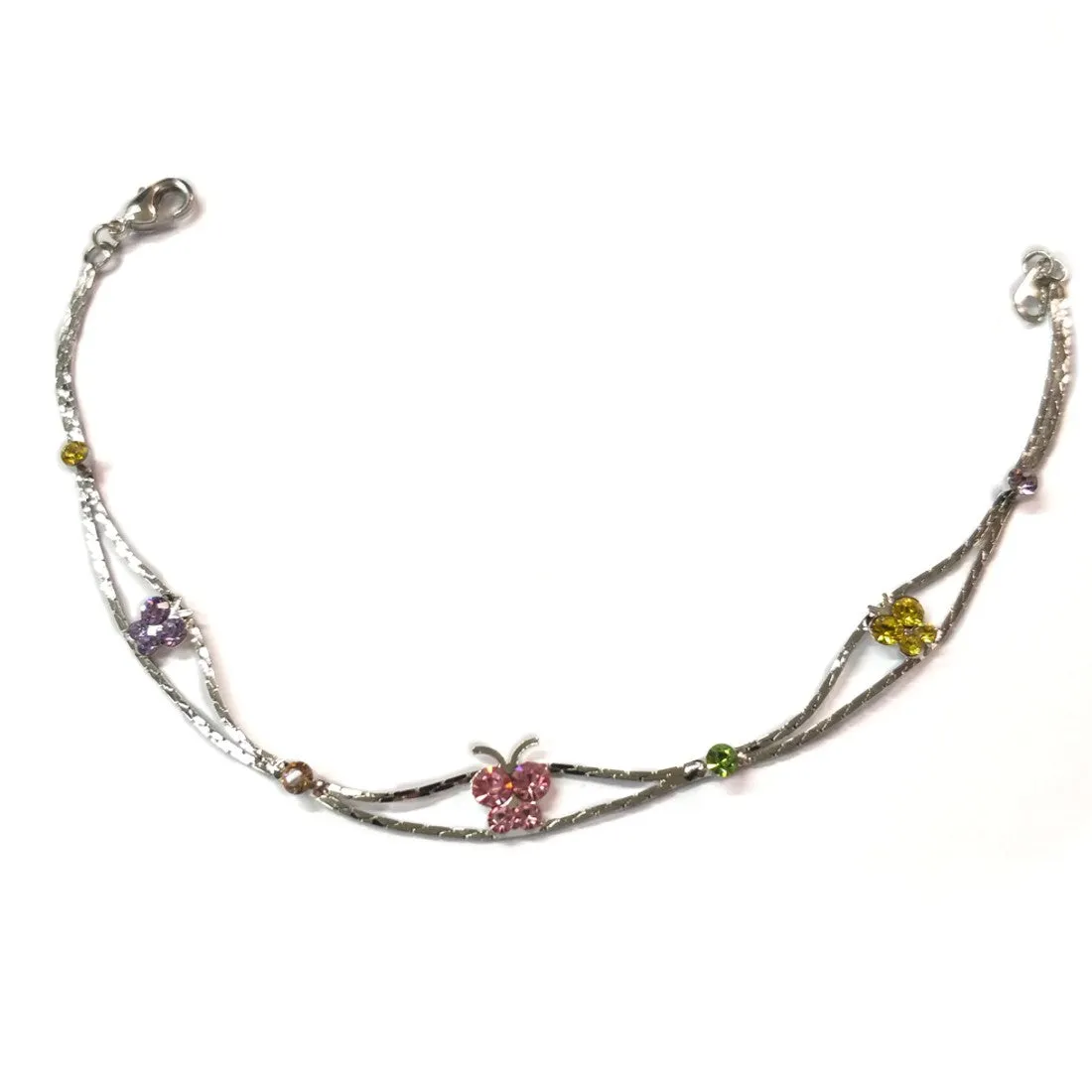 BL521A Slim Color Crystal Bracelet