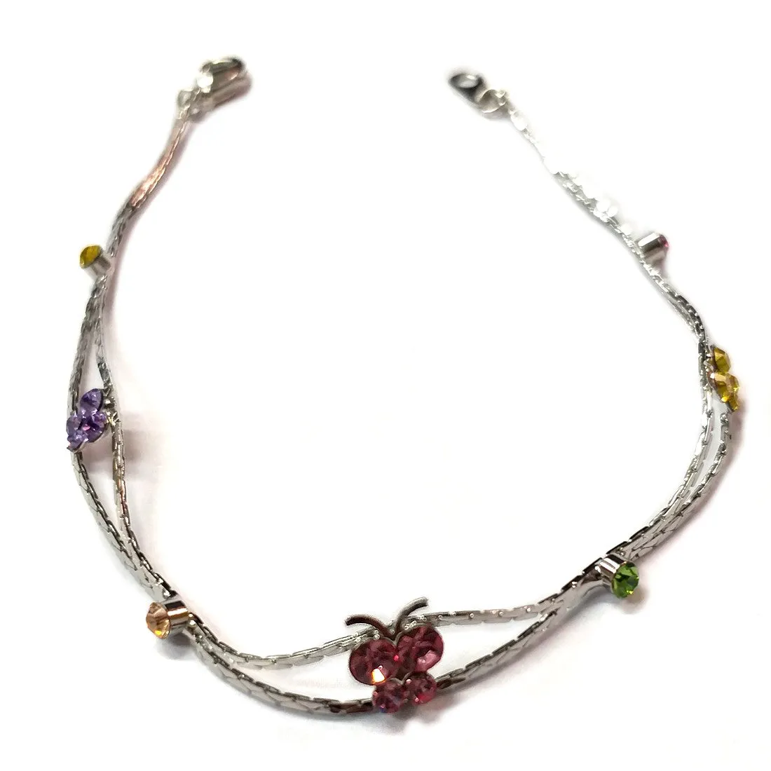 BL521A Slim Color Crystal Bracelet
