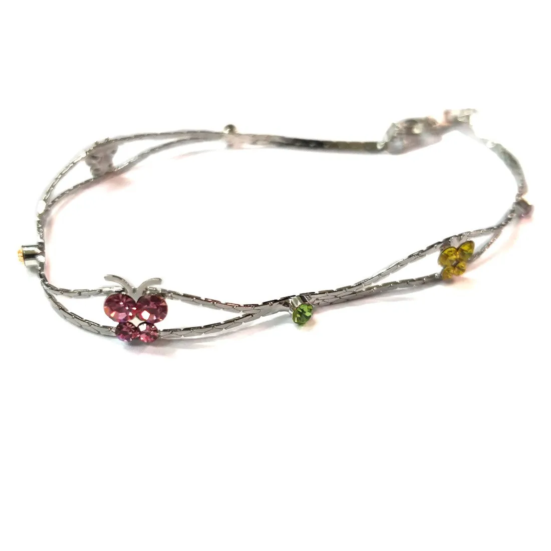 BL521A Slim Color Crystal Bracelet