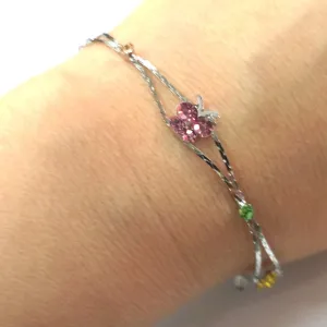 BL521A Slim Color Crystal Bracelet