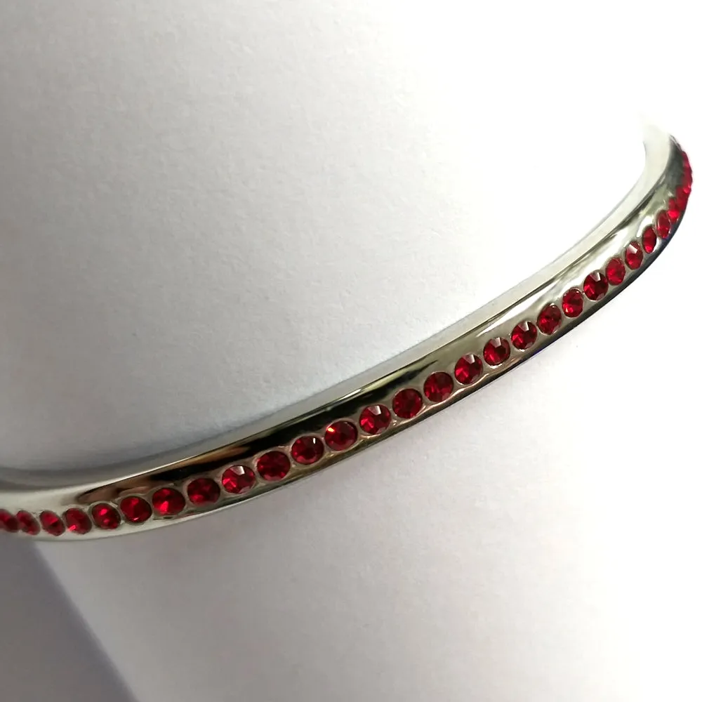 BL525C Silver Siam Bangle