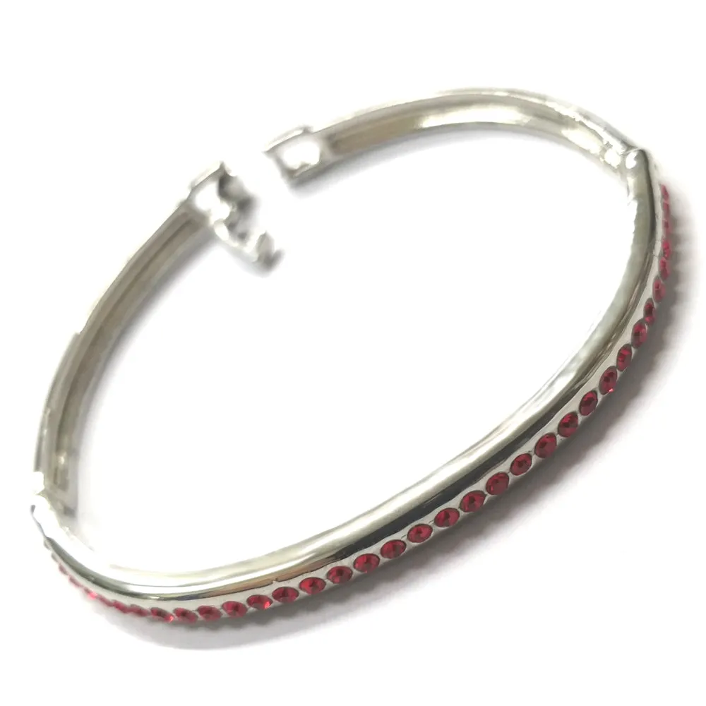 BL525C Silver Siam Bangle