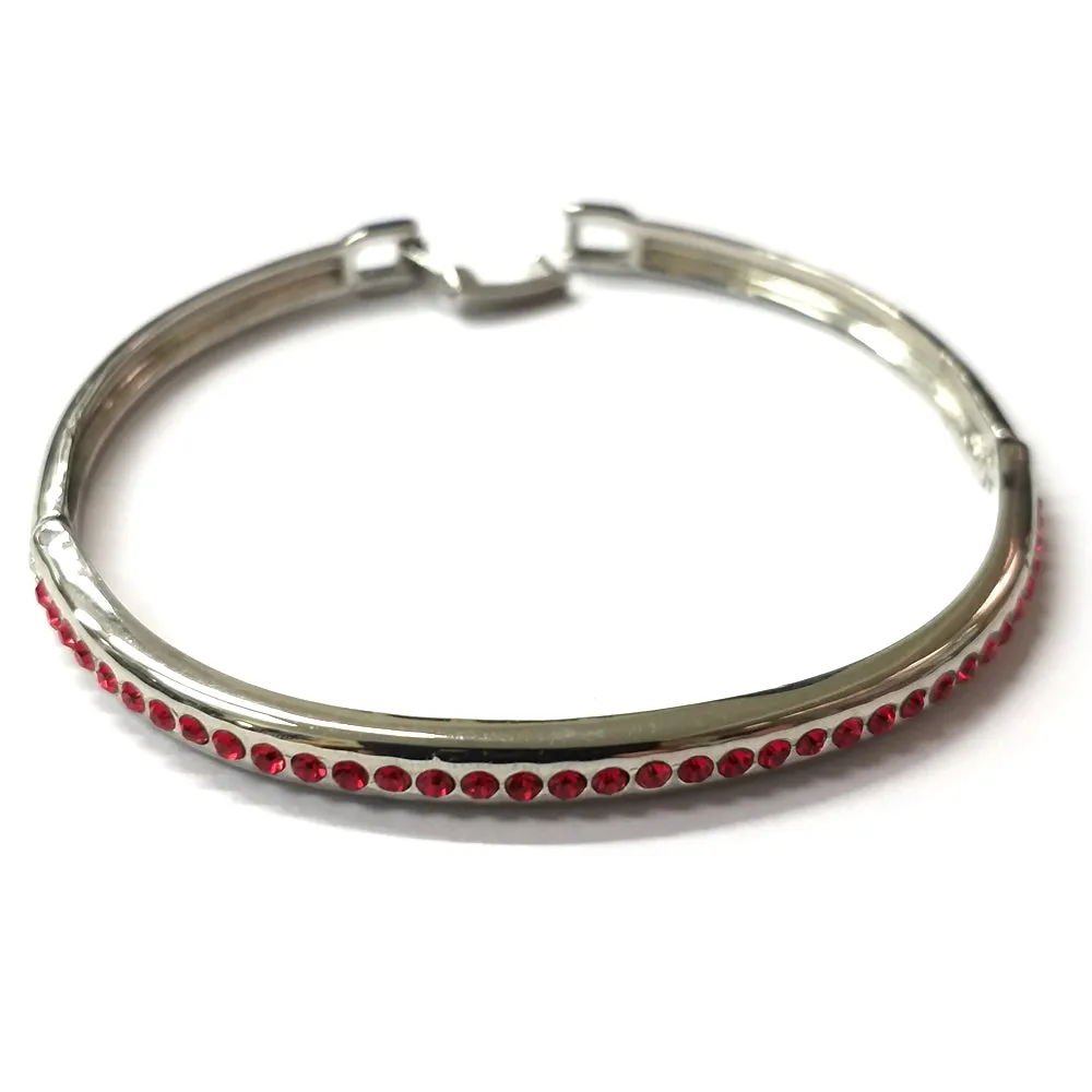 BL525C Silver Siam Bangle