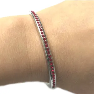 BL525C Silver Siam Bangle