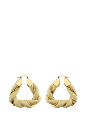 Bottega Veneta Woven Hoop Earrings