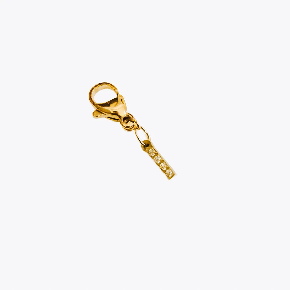 BUNDLED Initial Charm Bar Chanelle Charms  - WATERPROOF