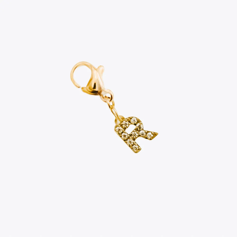 BUNDLED Initial Charm Bar Chanelle Charms  - WATERPROOF