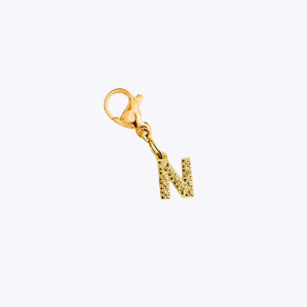 BUNDLED Initial Charm Bar Chanelle Charms  - WATERPROOF