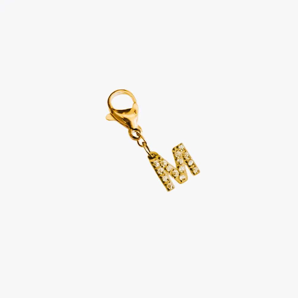 BUNDLED Initial Charm Bar Chanelle Charms  - WATERPROOF