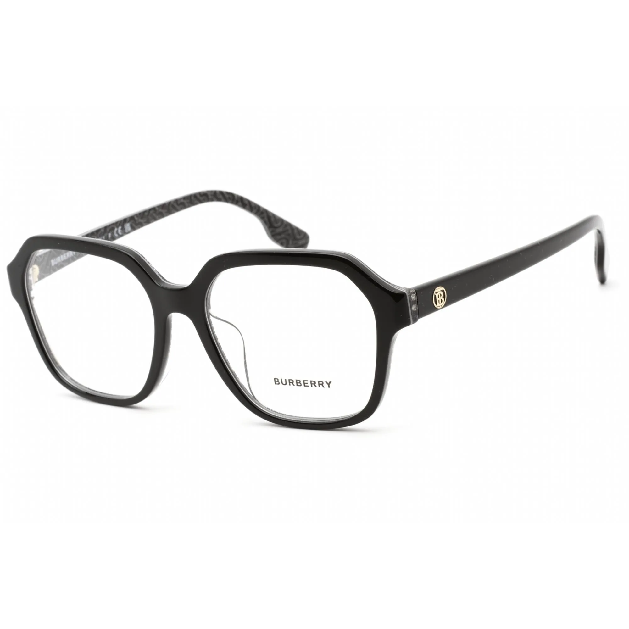 Burberry Women's Eyeglasses - Black Print Crystal Geometric Frame | 0BE2358F 3977