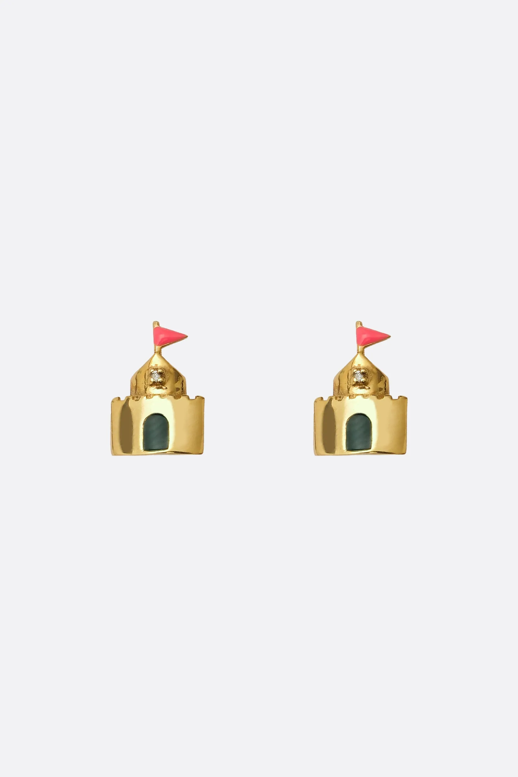 Castillo Brillante earrings in yellow gold